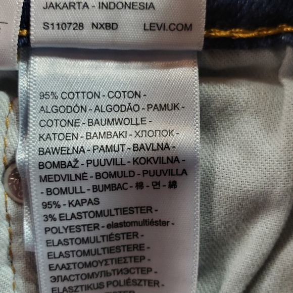 New Levi's 511 Slim Jeans Mens W32 L29 Blue Stretch Denim 04511-6363 - Picture 5 of 10
